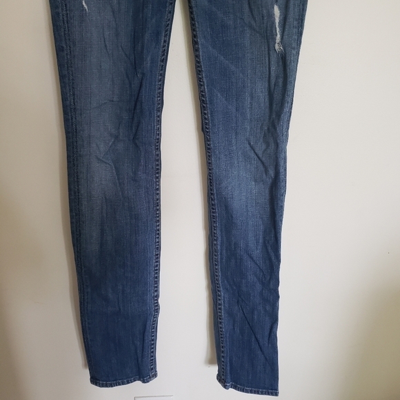 Hudson Collin Flap Distressed Skinny Jeans Size 27 Blue - Picture 5 of 11
